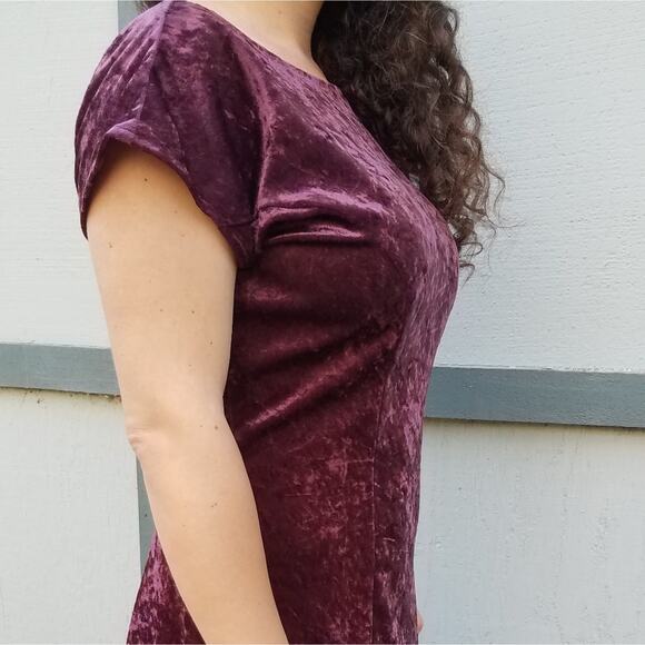 Vintage Velvet Purple Maxi Dress 90s All That Jazz Velour - Picture 8 of 8